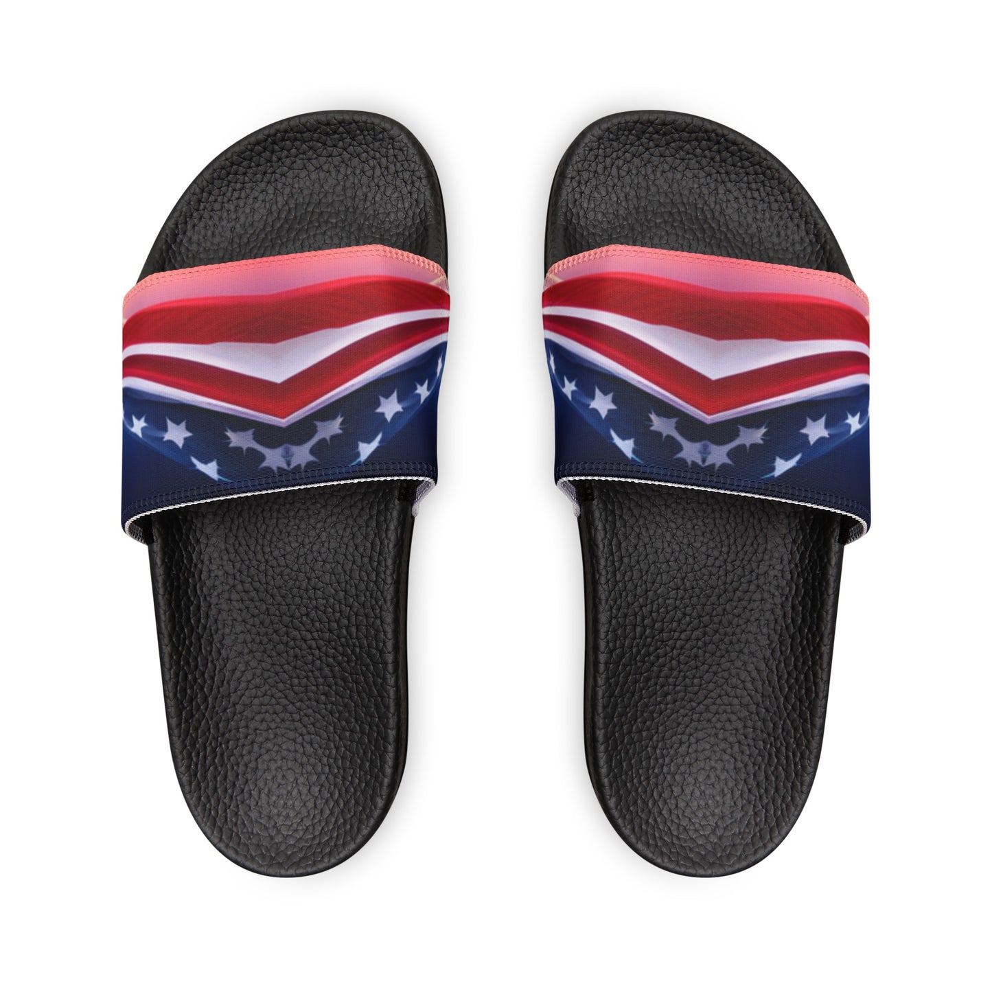 Men's PU Slide Sandal with American flag