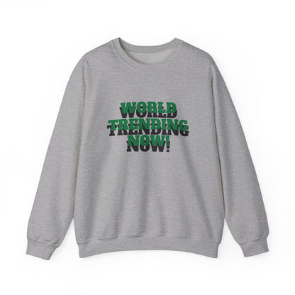 Unisex Heavy Blend™ Crewneck Sweatshirt World Trending! with lady world