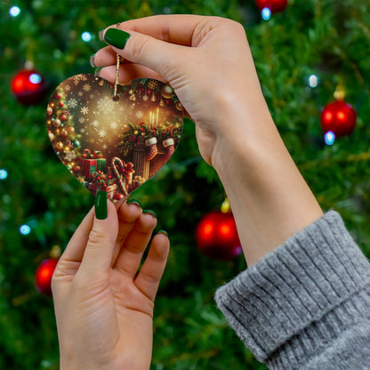 Ceramic Ornament, 3 Shapes Christmas background