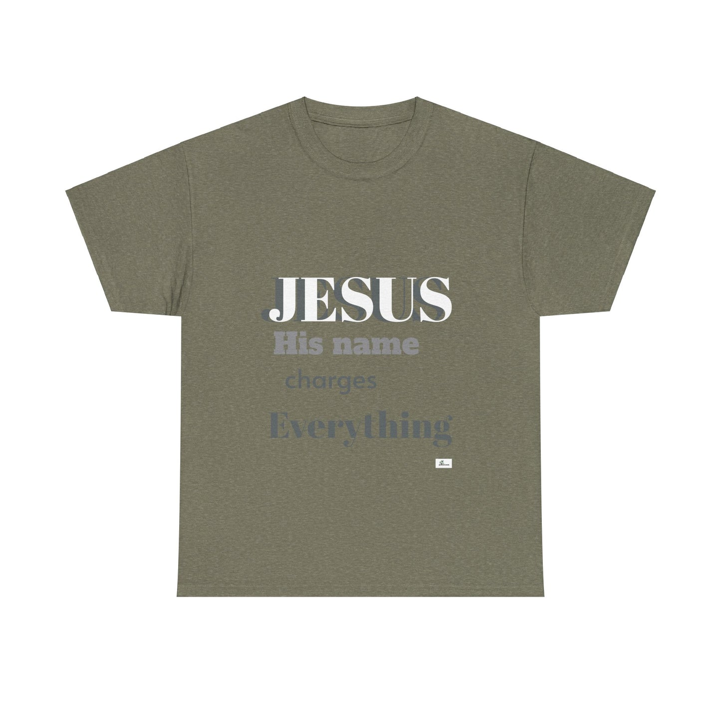 Unisex Heavy Cotton Tee. Jesus His name changes everything.  Scripture