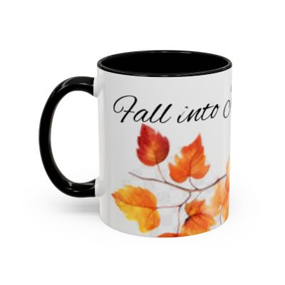 Fall into Jesus Accent Coffee Mug, 11oz